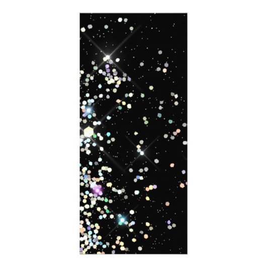 Elegant Holographic Glitter Makeup Artist Black Reclamekaart (Achterkant)