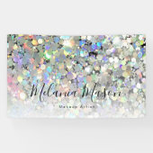 Elegant holographic Glitter Makeup Artist Modern Spandoek (Horizontaal)