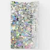 Elegant holographic Glitter Makeup Artist Modern Spandoek (Verticaal)