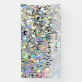 Elegant holographic Glitter Makeup Artist Modern Spandoek (Verticaal)