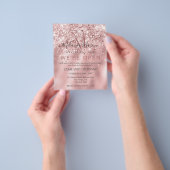 Elegant holographic Glitter Makeup Artist Roze Flyer (Hand)