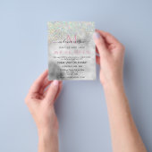 Elegant Holographic Glitter Makeup Artist Silver Flyer (Hand)