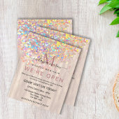 Elegant Holographic Glitter Pearl We zijn open Sal Flyer