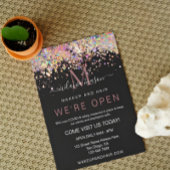 Elegant Holographic Glitter We zijn Open Salon Bla Flyer