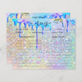 Elegant holographic Gold Glitter Drift Recipe Kaar (Voorkant / Achterkant)