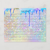 Elegant holographic Gold Glitter Drift Recipe Kaar (Achterkant)