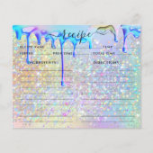 Elegant holographic Gold Glitter Drift Recipe Kaar (Voorkant)