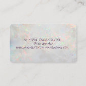 Elegant Holographic Iridescent OpaI Instagram Visitekaartje (Achterkant)