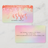 Elegant holographic, Lashes, Glitter Drivers Visitekaartje (Voorkant / Achterkant)