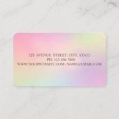 Elegant holographic, Lashes, Glitter Drivers Visitekaartje (Achterkant)