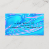 Elegant Holographic Lotus Yoga Instructor Visitekaartje (Achterkant)