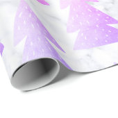 Elegant holographic marble kerstboompatroon cadeaupapier (Rol Hoek)