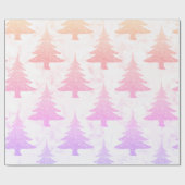 Elegant Holographic Marmer-kerstboom Cadeaupapier (Vlak)