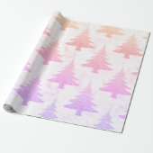 Elegant Holographic Marmer-kerstboom Cadeaupapier (Uitgerold)