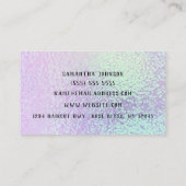 Elegant holographic minimalist Makeup Artist Visitekaartje (Achterkant)