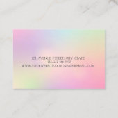 Elegant holographic Ombre Voeg je Logo toe Visitekaartje (Achterkant)