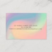 Elegant holographic Ombre Voeg je Logo toe Visitekaartje (Achterkant)