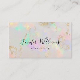 Elegant Holographic Opal Stone Visitekaartje