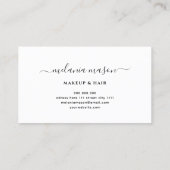 Elegant Holographic Paars Glitter Makeup Artist Visitekaartje (Achterkant)