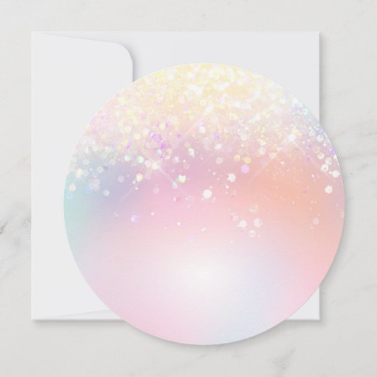 Elegant Holographic Sparkles Glitter Dust Chic Save The Date (Achterkant)