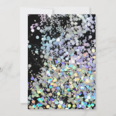 Elegant holographic Sparkly Glitter Black Modern Kaart (Achterkant)