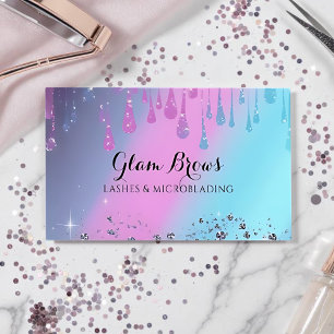 Elegant Holographic Wimpers Schoonheidssalonkaart Visitekaartje