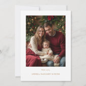 Elegant Holy Nativity Family Christmas Photo Feestdagenkaart (Achterkant)