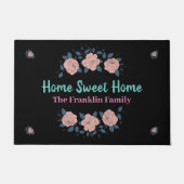 Elegant Home Flowers Family Floral personaliseren Deurmat (Voorkant)