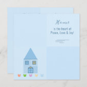 Elegant Home Kleurrijke Tulpen Blauwe Potluck Uitn Aankondiging (Voorkant / Achterkant)