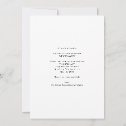 Elegant Home Photo Collage Moving Aankondiging (Achterkant)