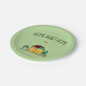 Elegant home snoepje-typografie groen papieren bordje (Gekanteld)