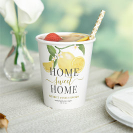 Elegant Home Sweet Home Lemon Thema Party Papieren Bekers