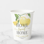Elegant Home Sweet Home Lemon Thema Party Papieren Bekers (Achterkant)