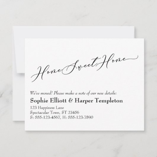 Elegant Home Sweet Home Nieuw adres Aankondiging (Voorkant)