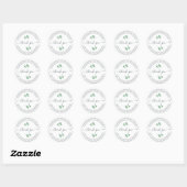 Elegant Homemade with Love Black White Hartelijk d Ronde Sticker (Vel)