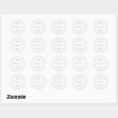 Elegant Homemade with Love Green White Hartelijk d Ronde Sticker (Vel)