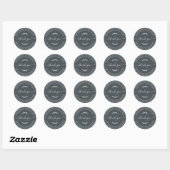 Elegant Homemade with Love Off-Black Hartelijk dan Ronde Sticker (Vel)