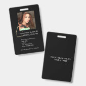 Elegant Homeschoice School ID Black Badge (Voor- en achterkant)