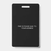 Elegant Homeschoice School ID Black Badge (Achterkant)