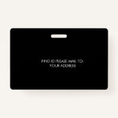 Elegant Homeschoice School ID Black Faux Gold Badge (Achterkant)