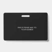 Elegant Homeschoice School ID Black Gold Badge (Achterkant)