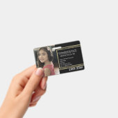 Elegant Homeschoice School ID Black Gold Badge (Handheld)