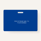 Elegant Homeschoice School ID Blue Gold Logo Badge (Achterkant)