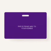 Elegant Homeschoice School ID Paars Gold Badge (Achterkant)