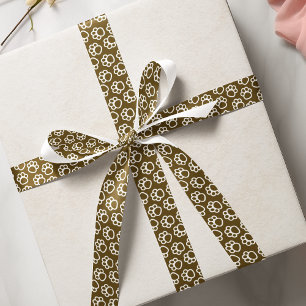 Elegant Hond huisdier poten bruin Satijnen Lint