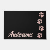 Elegant Hondenliefhebber Gepersonaliseerde Monogra Deurmat (Voorkant)