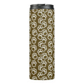 Elegant Hondenpoten bruin Thermosbeker (Achterkant)