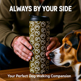 Elegant Hondenpoten bruin Thermosbeker