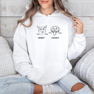 Elegant Hondenras Aangepaste naam Hoodie