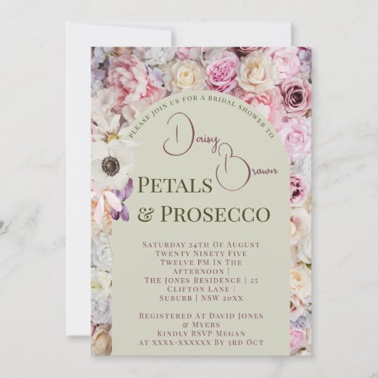 Elegant Honey Floral Arch Summer Vrijgezellenfeest Kaart (Voorkant)